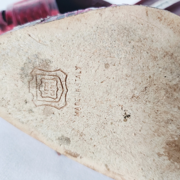 Manolo Blahnik Red Snakeskin Heels - Picture 12 of 15